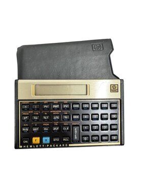 Hewlett‑Packard HP 12C Financial Calculator Gold Case School Business Tested VTG